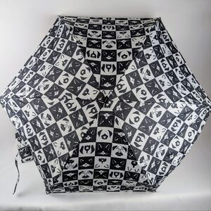 ShedRain Mini Manual Fold Umbrella Cats Dogs Print Lightweight Black White NWT